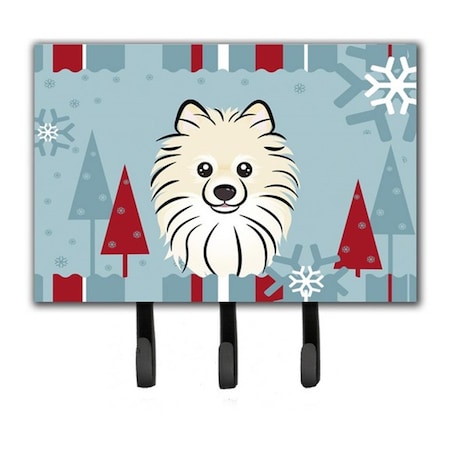Jensendistributionservices Winter Holiday Pomeranian Leash & Key Holder MI1715803